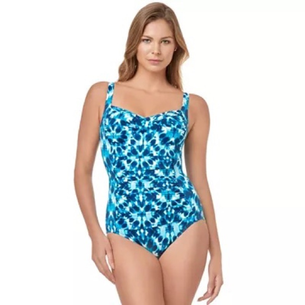 NEW Women's Croft & Barrow Body Sculptor Control One-Piece Swimsuit 8